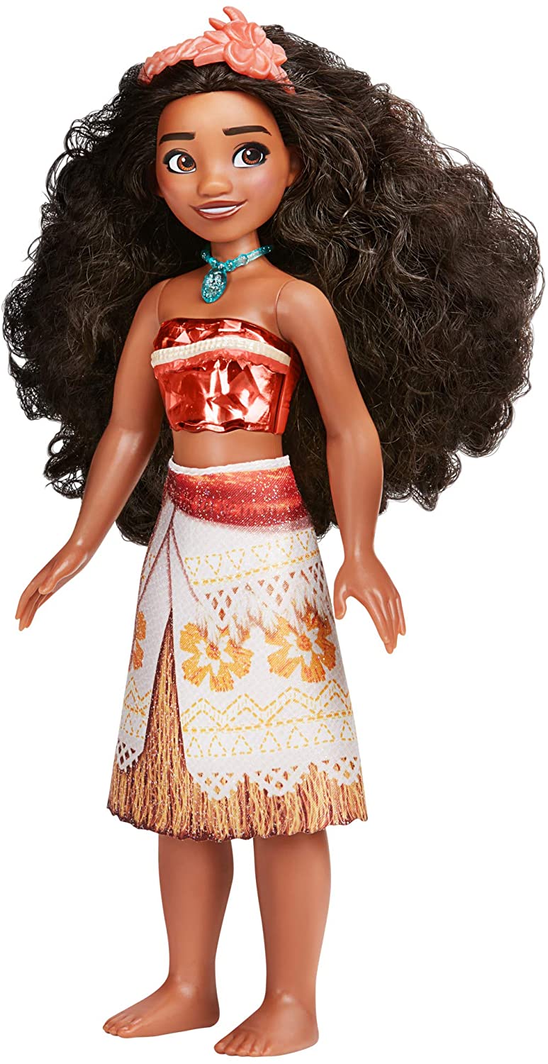 Disney Princess Royal Shimmer Moana Puppe, Modepuppe mit Rock und Zubehör, Spielzeug für Kinder ab 3 Jahren