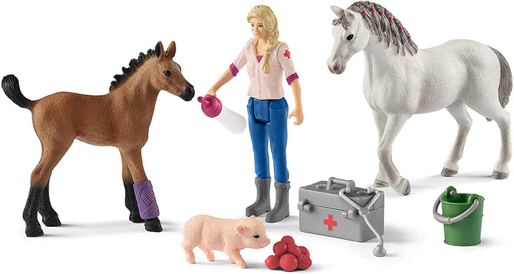 Schleich 42486 Vet Visiting Mare and Foal