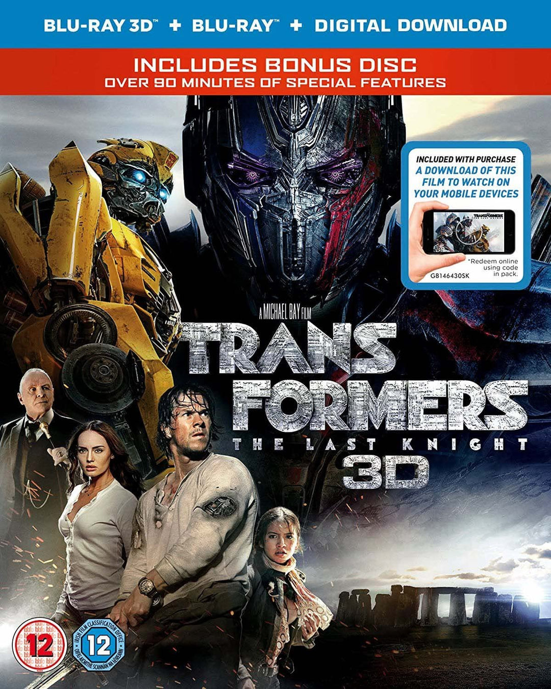 Transformers: The Last Knight 3D (3D+BD+Bonus Disc BD) [Blu-ray] [2017]