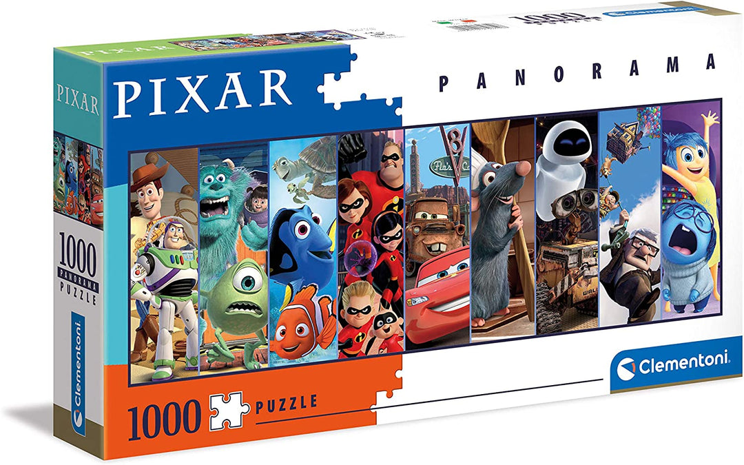 Clementoni 39610, Disney Pixar Panorama Puzzle for Children and Adults - 1000 Pieces, Ages 10 years Plus