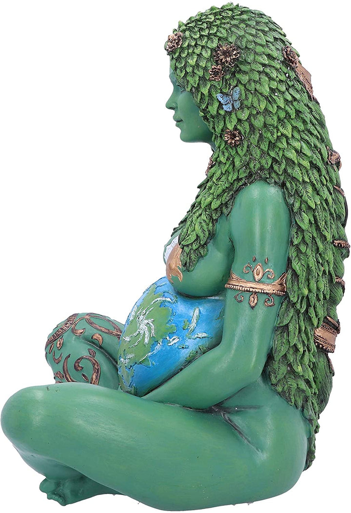 Nemesis Now Große ätherische Mutter-Erde-Gaia-Kunststatue, bemalte Figur, grün, 30 cm