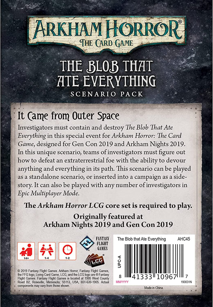 Arkham Horror: The Card Game - The Blob That Ate Everything Scenario Pack