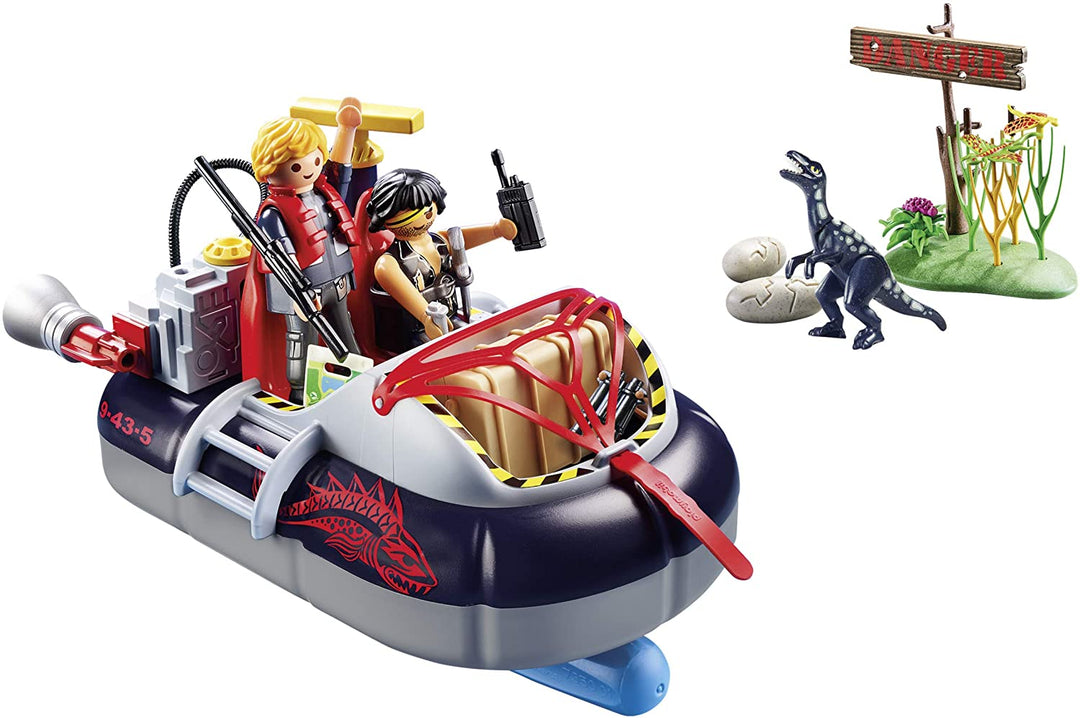 Playmobil 9435 Action Dino Hovercraft con motor submarino
