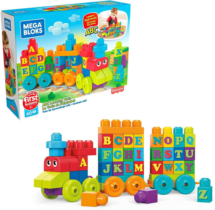 Mega Bloks DXH35 Building Basics ABC Learning Train - Yachew