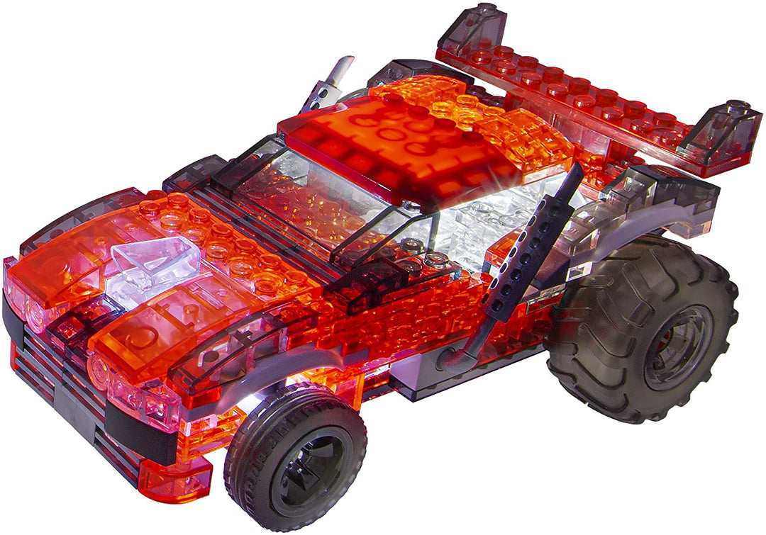 giochi preziosi s.p.a. LAU01000 Laser Pegs Models-4-in-1 Red Racer, Multi Colour