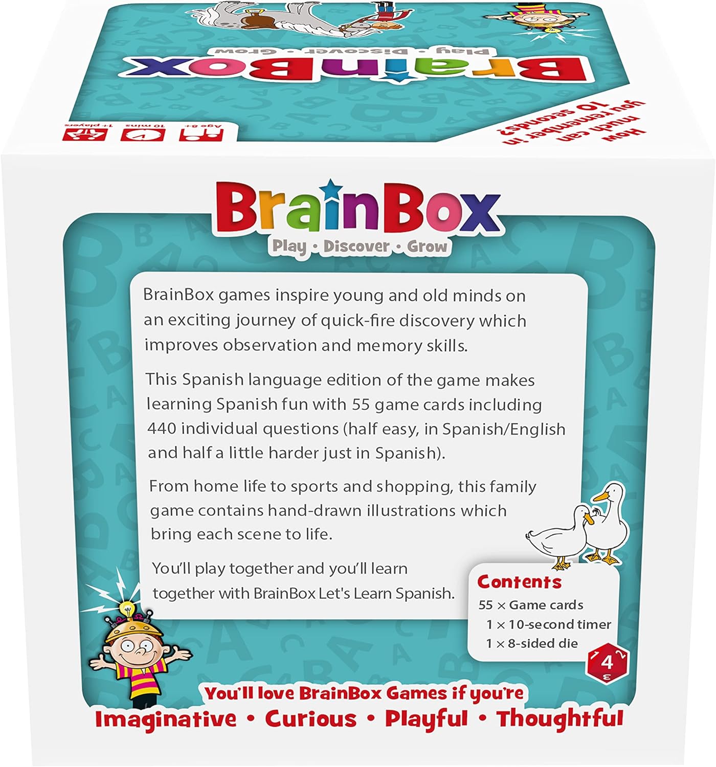 Brainbox Let's Learn Spanish-Kartenspiel für Kinder ab 8 Jahren | 1+ Spieler | 10 Minuten Spielzeit 5