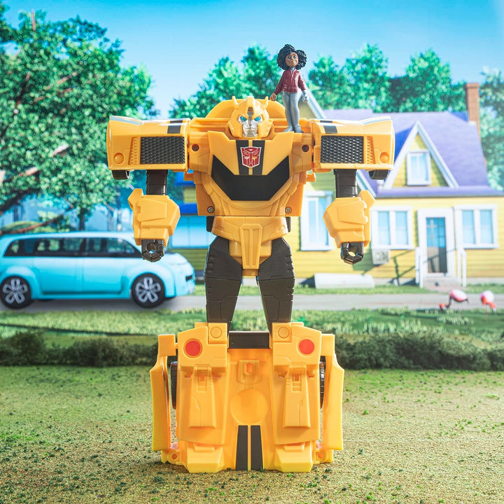 TRANSFORMERS Toys EarthSpark Spin Changer Bumblebee 20 cm große Actionfigur mit Mo