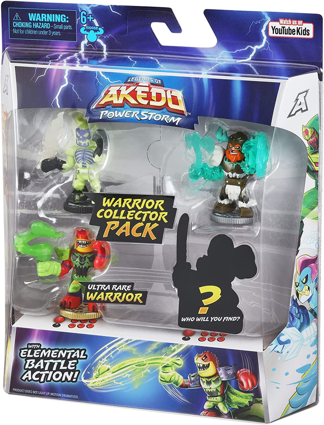 Legends of Akedo: Powerstorm Warrior Collector Pack with 4 Mini Action Figures - Ages 6+