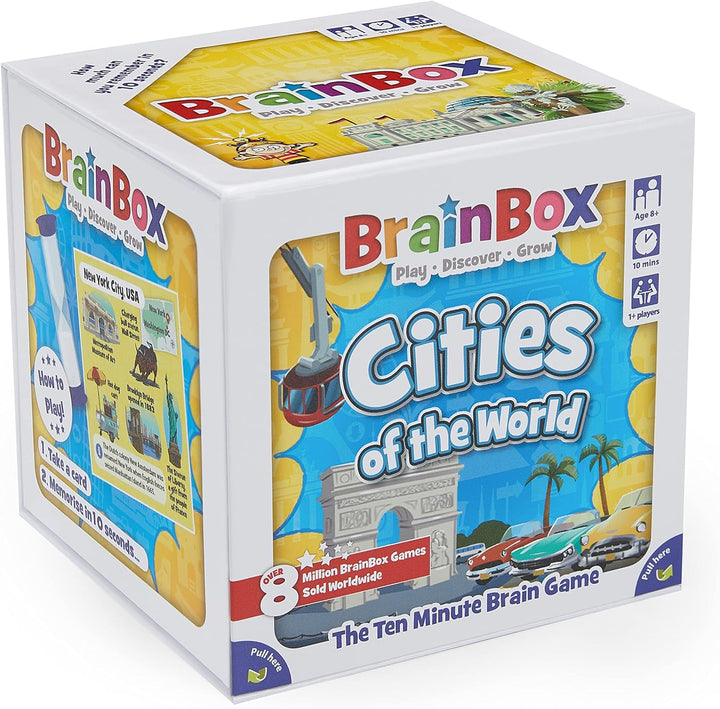 Brainbox Cities (Refresh 2022) | Card Game | Ages 8+ | 1+ Players | 10 Minutes P