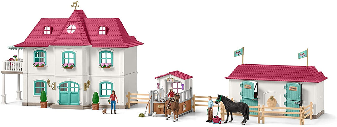 Schleich Horse Club 42416 Großer Pferdestall mit Haus und Stall