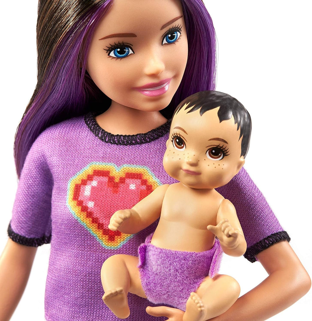 Barbie 900 GRP10 EA Babysitter & Baby Asst, Multicolour