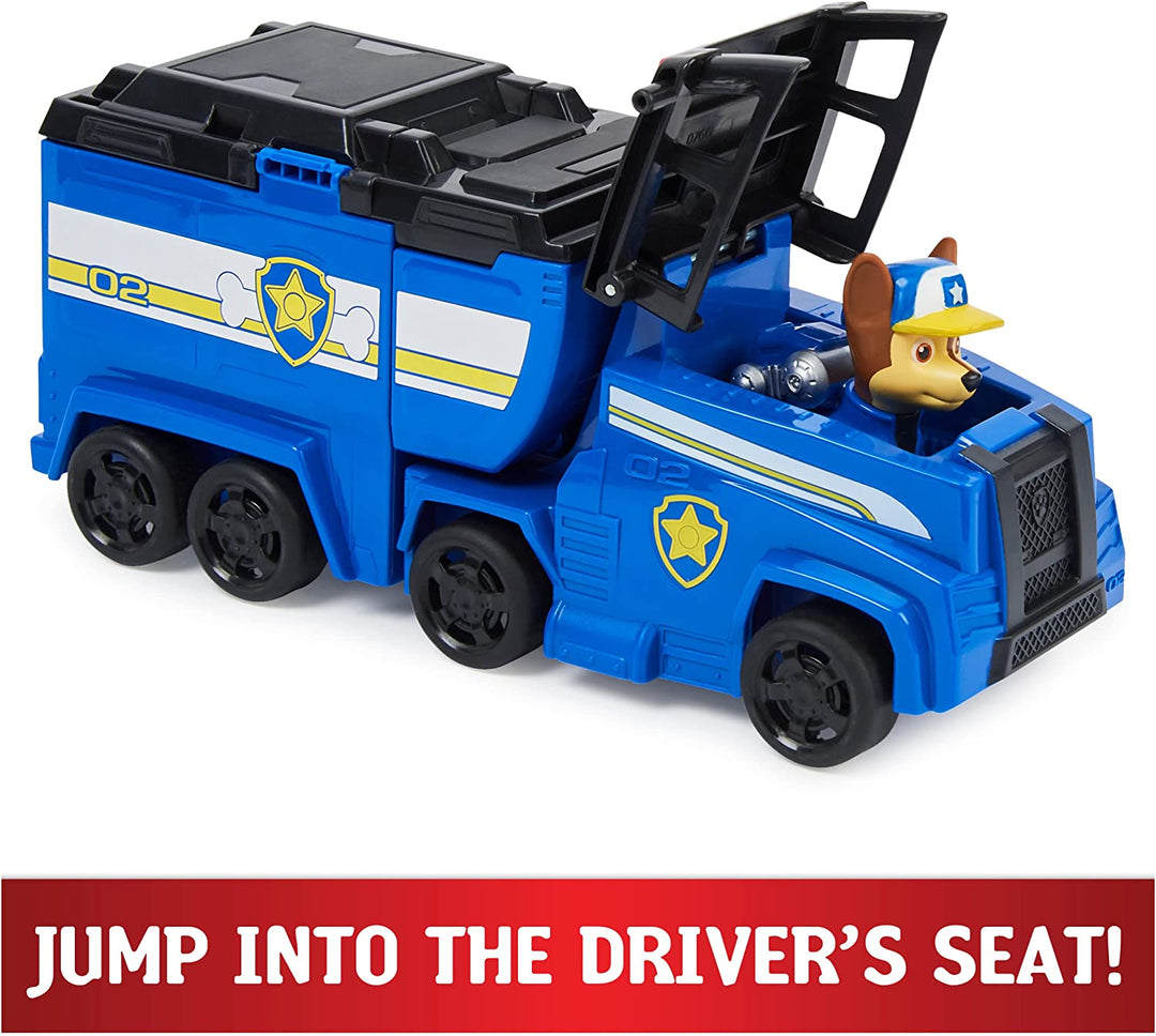 PAW Patrol, Big Truck Pups Chase, verwandelnder Spielzeug-Truck mit sammelbarer Actionfigur