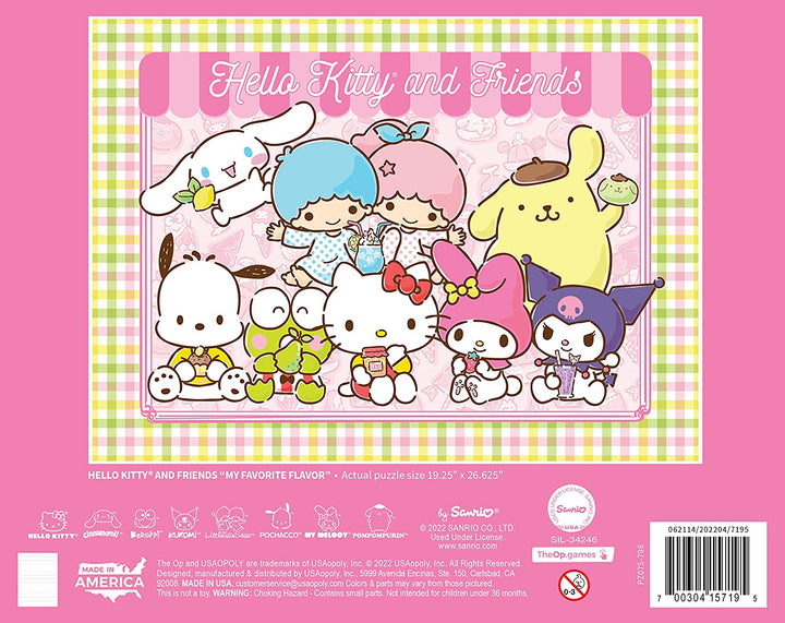 Hello Kitty® and Friends My Favorite Flavour 1000-teiliges Puzzle | Sammelpuzzle-Kunstwerk mit Hello Kitty, Cinnamoroll, Keroppi | Offiziell lizenziertes Hello Kitty Puzzle und Merchandise