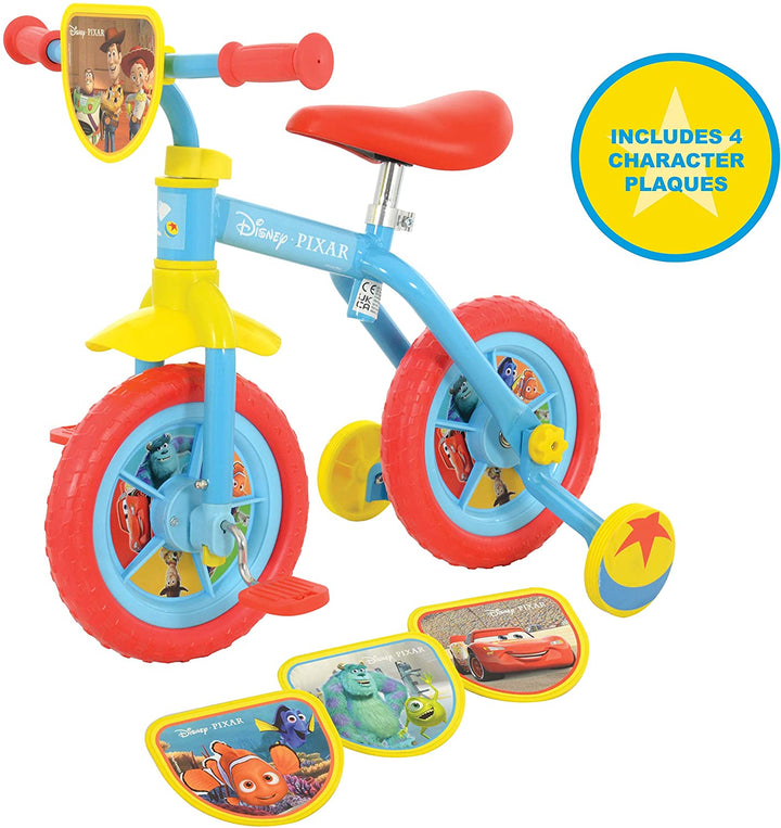 Disney Unisex-Jugend Pixar Switch It Multi Character 2in1 10" Trainingsfahrrad, Mult