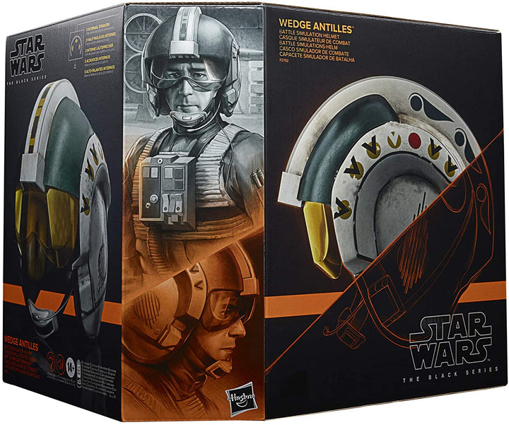 Star Wars The Black Series Wedge Antilles Kampfsimulationshelm, hochwertiges elektronisches Rollenspiel-Sammelobjektiv mit Lichtern und Geräuschen in Originalgröße