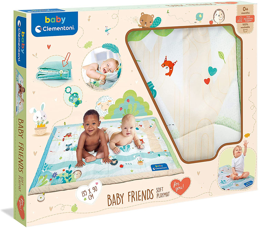Clementoni 17318 You-17318-Large Carpet-New-Born Baby Toys-Play Crawling mat Suitable for 0 Months and Older-Machine Washable, Multi-Colour