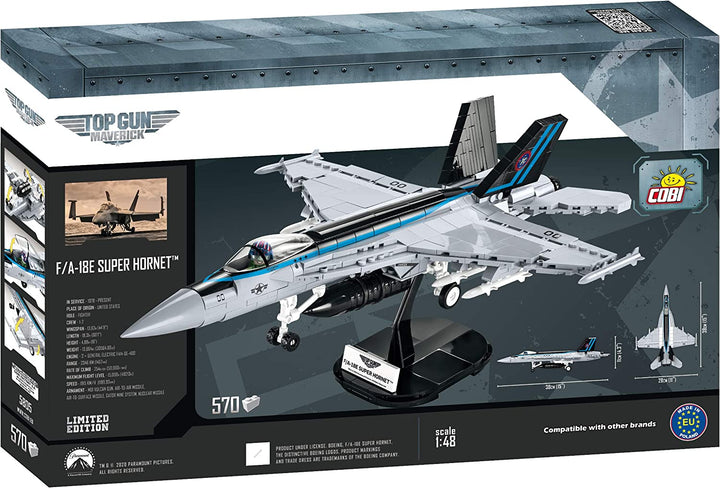 COBI 5805 F/A-18E Super Hornet Top Gun Building Blocks, Silver
