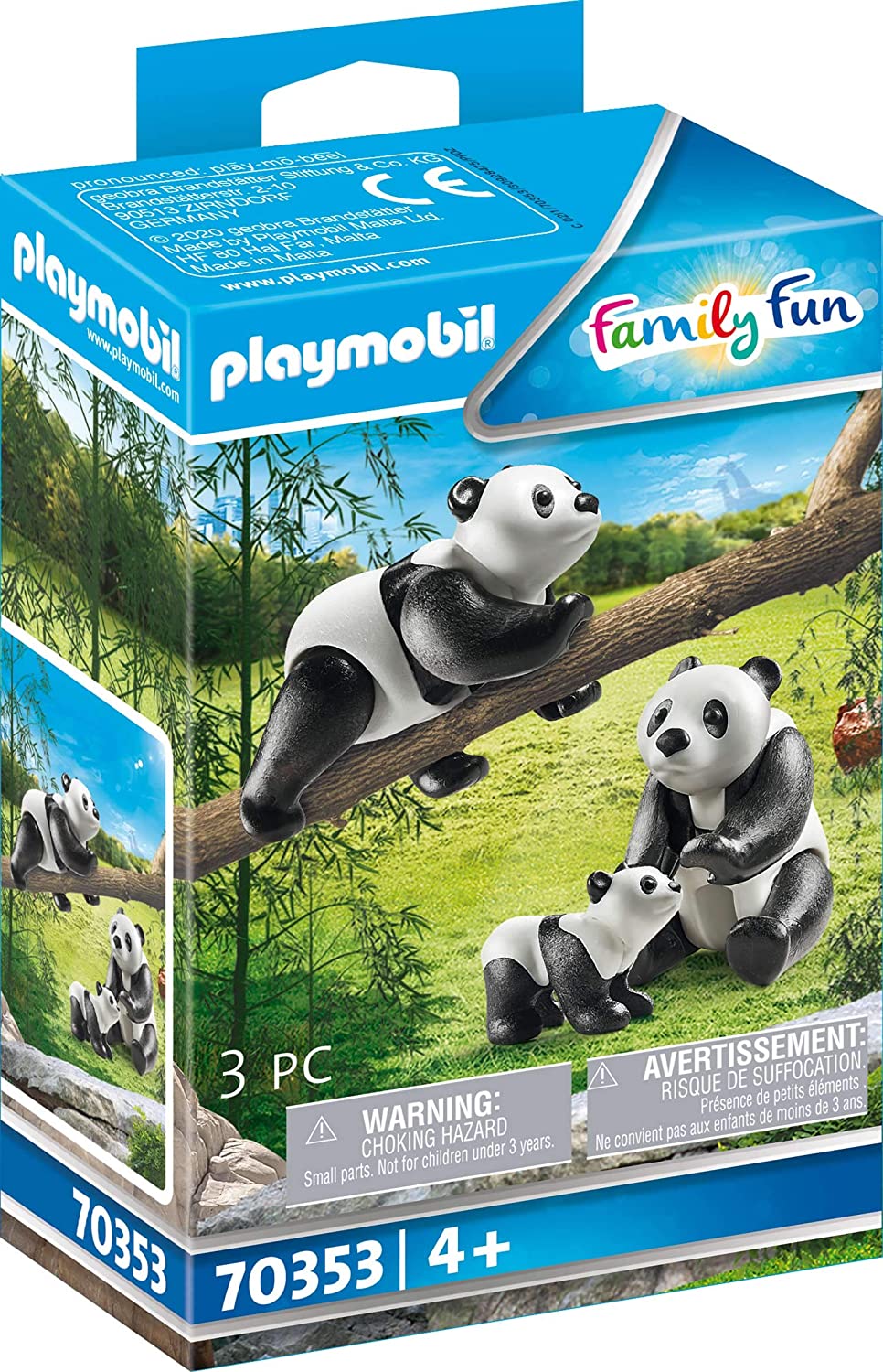 Playmobil 70353 Pandas amusants en famille avec ourson
