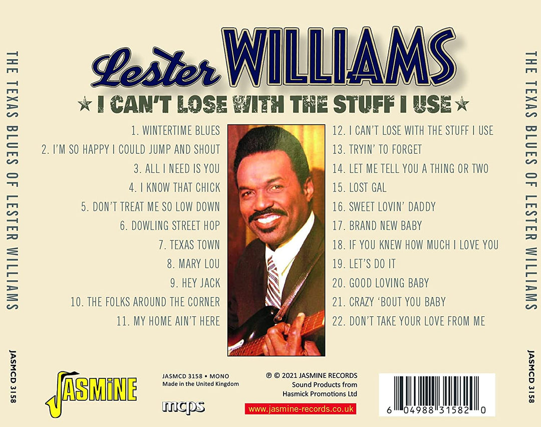 Der Texas Blues von Lester Williams – I Can't Lose with the Stuff I Use [Audio CD]