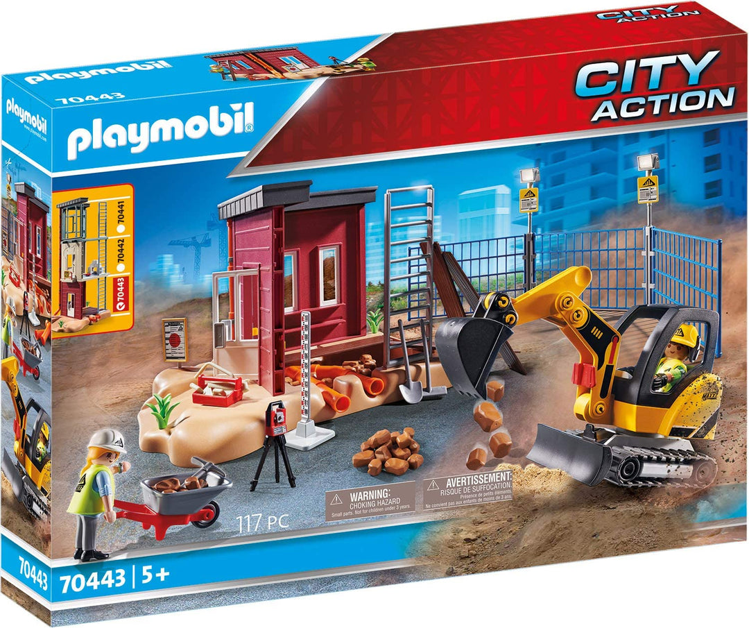 Playmobil 70443 City Action Construcion Small Excavator with Movable Bucket