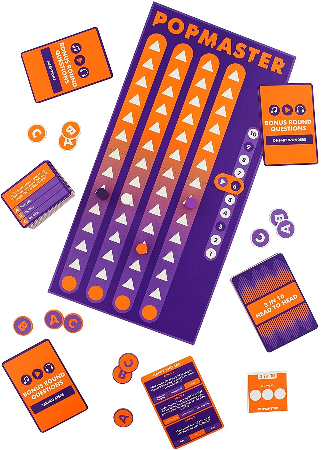 Ginger Fox Official PopMaster Board Game - Based on the BBC Radio 2 Quiz - Inclu