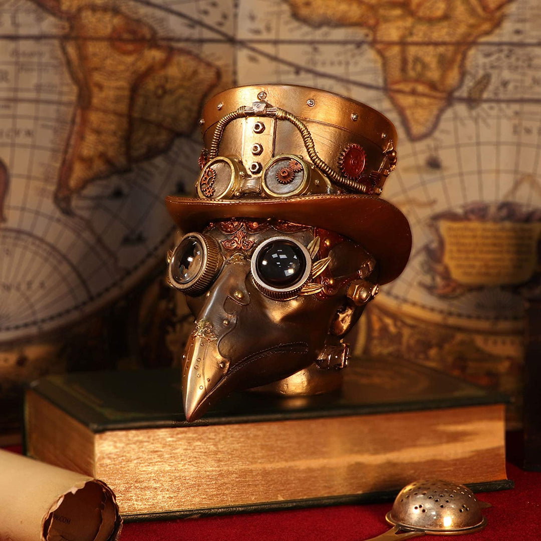 Nemesis Now Steampunk Beaky Automaton Apothecary Plague Doctor Büstenfigur, Br