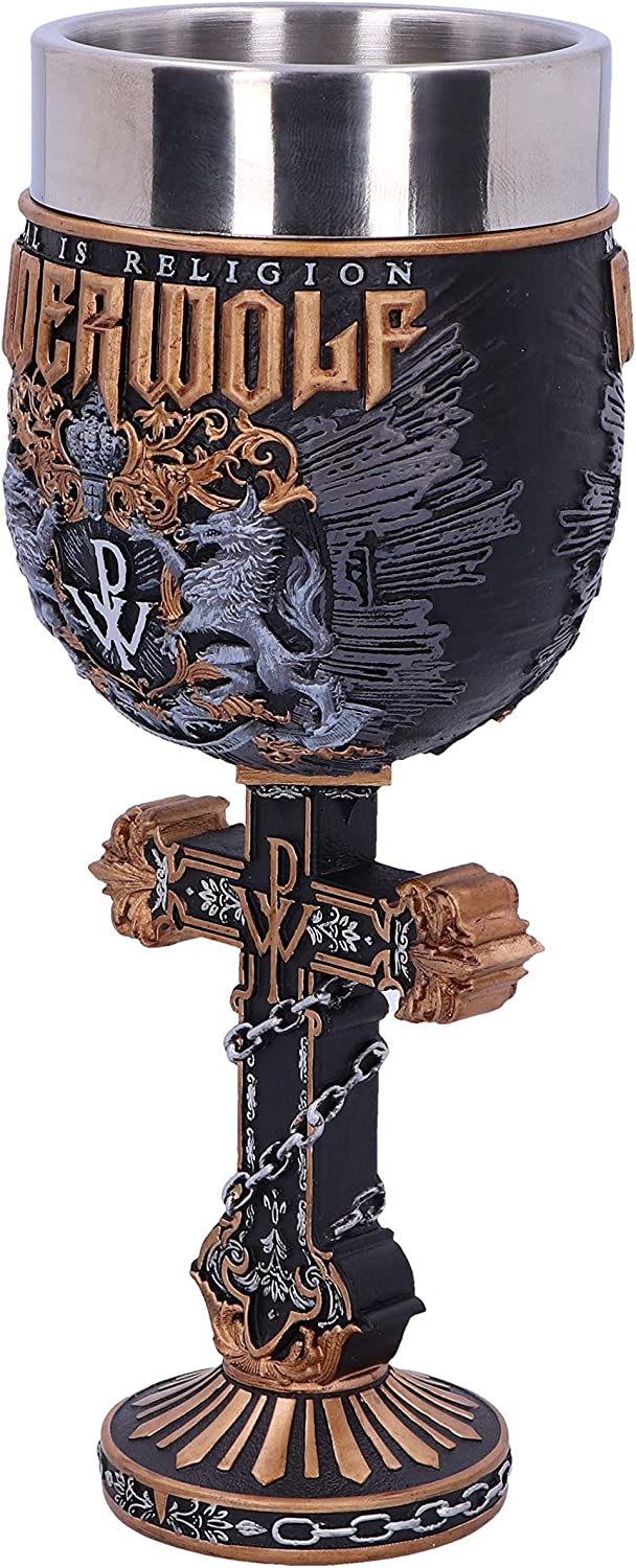 Nemesis Now Officially Licensed Powerwolf Metal is Religion Rock Band Goblet, Black