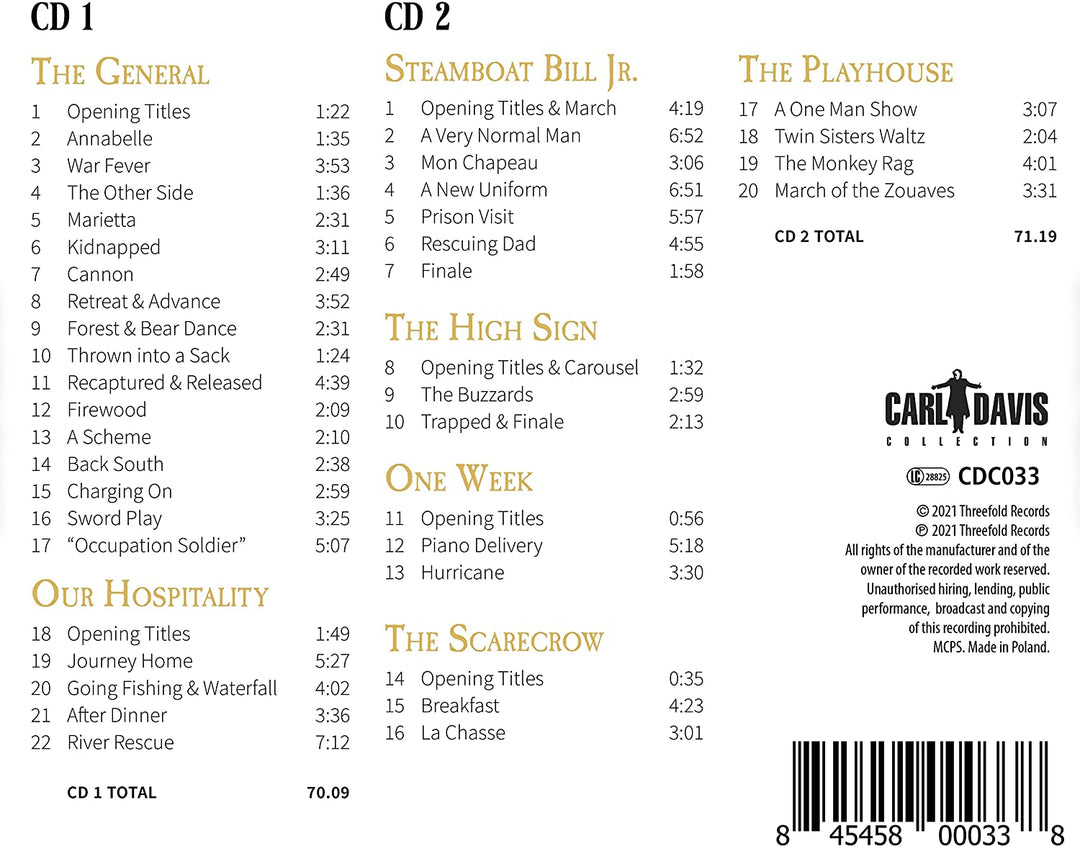 Thames Silents Orchestra - Carl Davis: Buster Keaton [Thames Silents Orchestra; Chamber Orchestra of London [Audio CD]