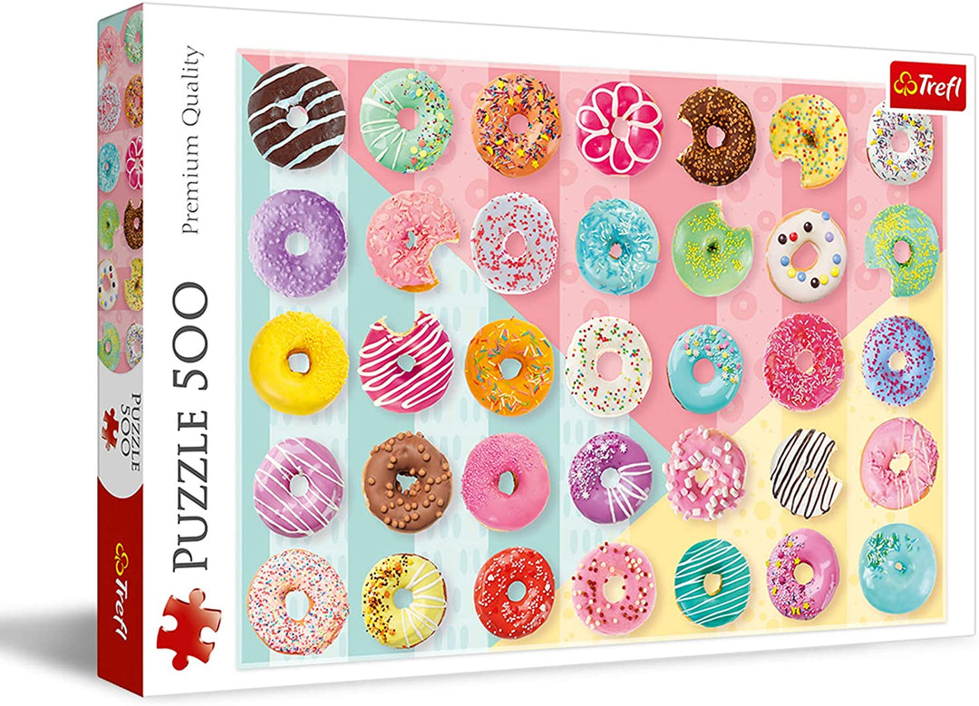 Trefl 37334 Sweet Donuts Puzzle, 500 Teile, mehrfarbig