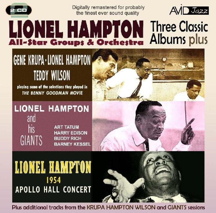 Lionel Hampton – All Star Groups &amp; Orchestra – Drei klassische Alben plus (Gene Krupa, Lionel Hampton, Teddy Wilson / Lionel Hampton &amp; his Giants / 1954 Apollo Hall Concert) [Audio-CD]