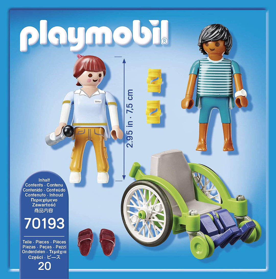 Playmobil 70193 City Life Paziente su sedia a rotelle 4+Colorato