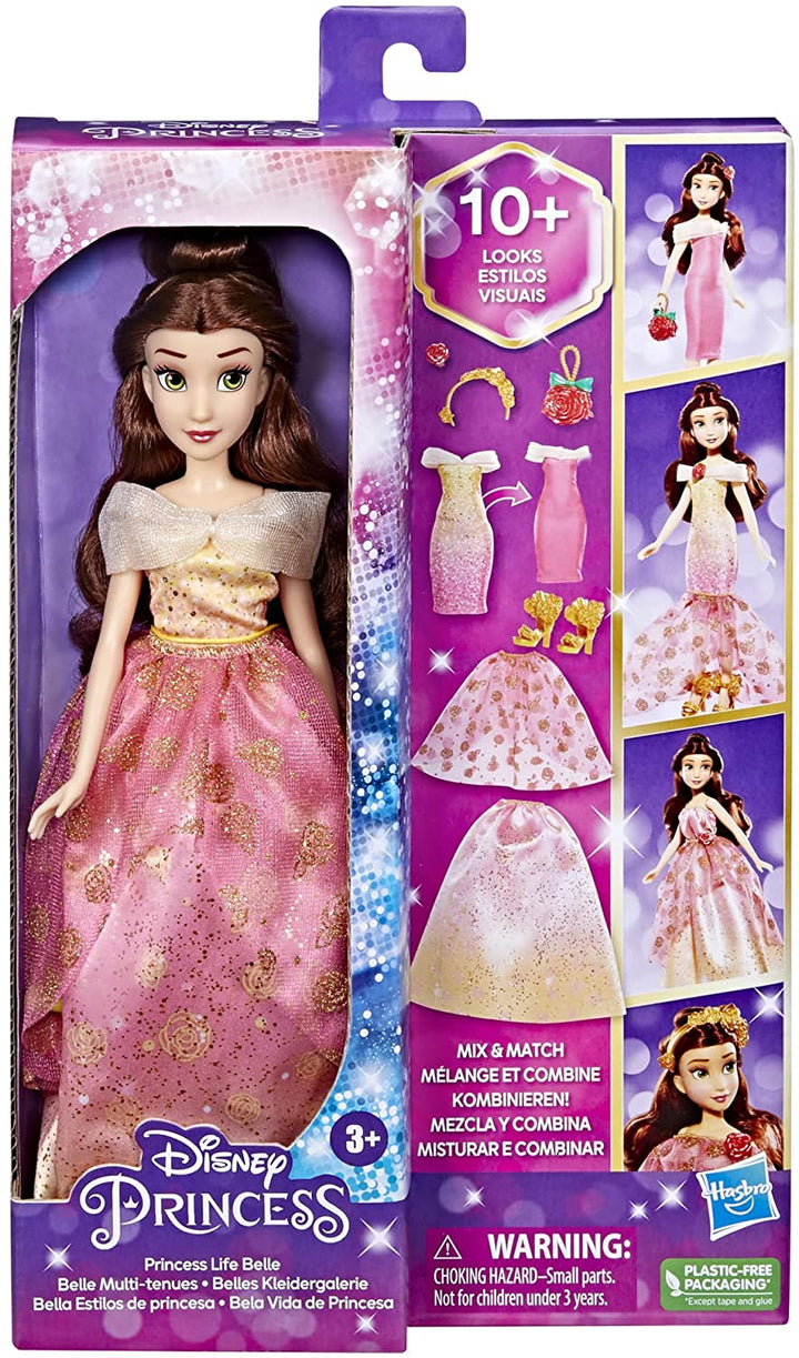 Hasbro Disney Princess F4625 Disney Princess Life Belle Puppe Modell 10 Outfit Com