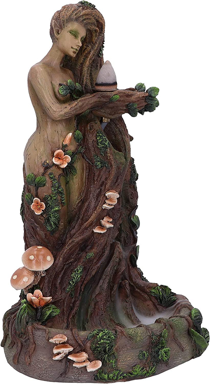 Lady Earth Female Tree Spirit Natürlicher Rückfluss-Räuchergefäß