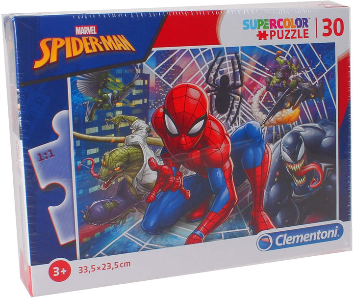 Clementoni - 20250 - Supercolor Puzzle for children - Spiderman - 30 Pieces