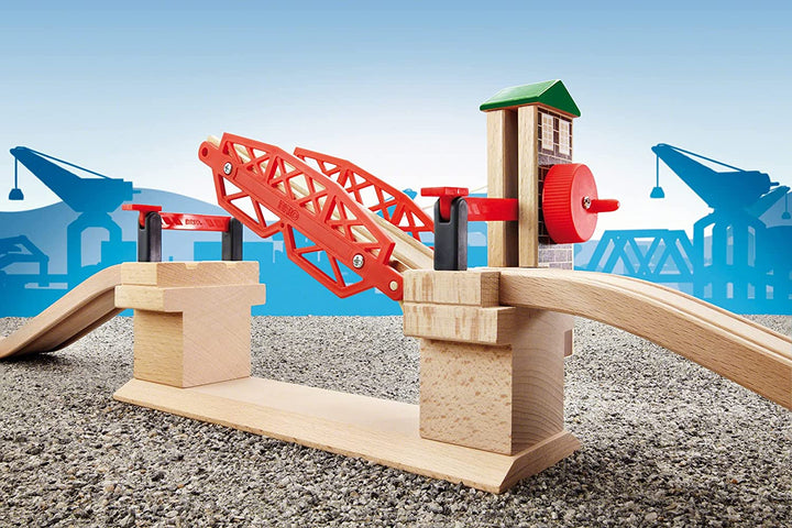 BRIO World-Hebebrücke für Kinder ab 3 Jahren – kompatibel mit allen BRIO-Eisenbahnsets und Zubehör