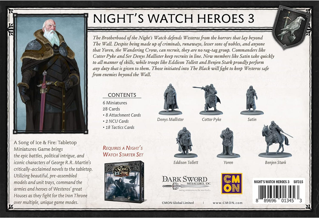Das Lied von Eis und Feuer, Tabletop-Miniaturspiel, Night's Watch Heroes III Box-Set