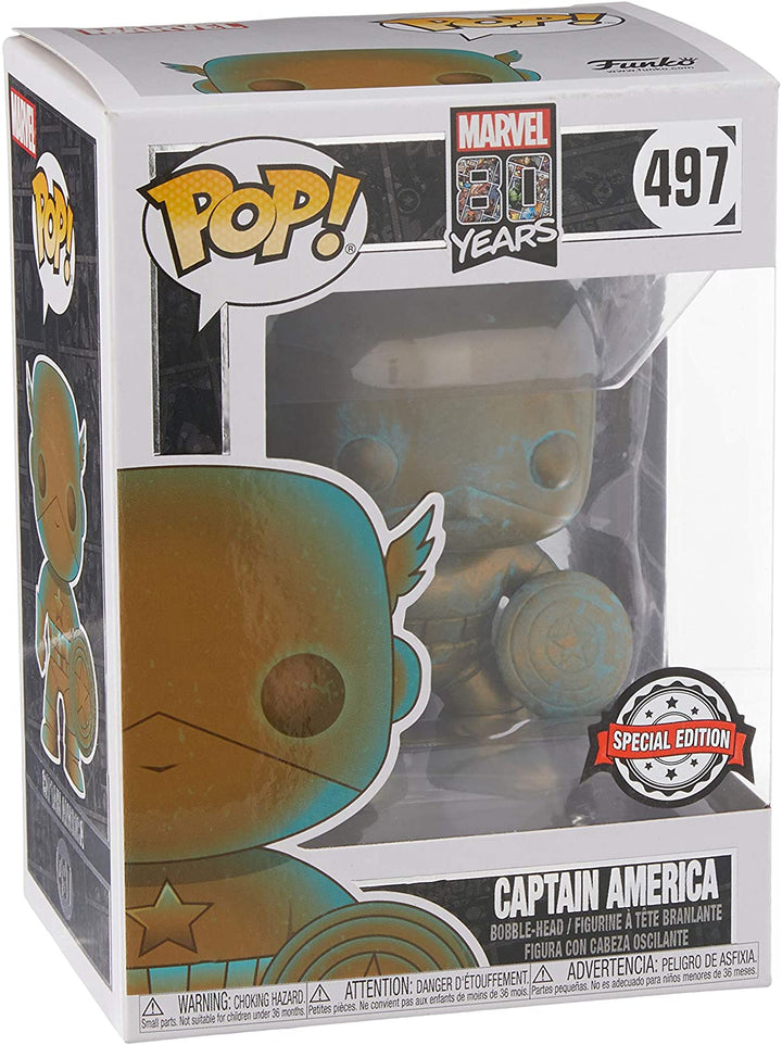 Marvel 80 Years Captain America Exclusive Funko 42218 Pop! Vinile #497