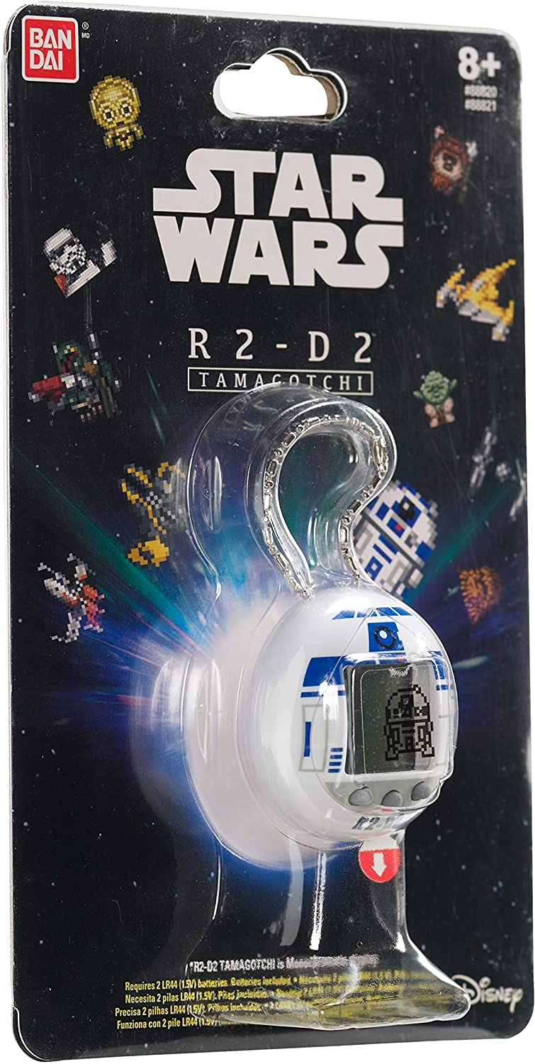 TAMAGOTCHI 88821 Star Wars R2D2 Virtueller Haustierdroide mit Minispielen, animiertem Clip