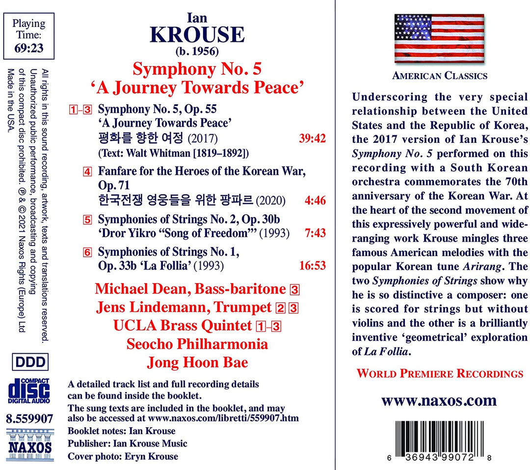 Krouse: Symphonie Nr. 5 [Michael Dean; Jens Lindemann; UCLA Blechbläserquintett; Seocho [Audio-CD]