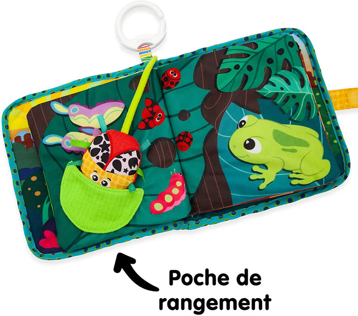 TOMY L27385 LAMAZE Bitty Bug Book, Clip-on-Kinderwagen und Kinderwagen für Neugeborene, Sensory B