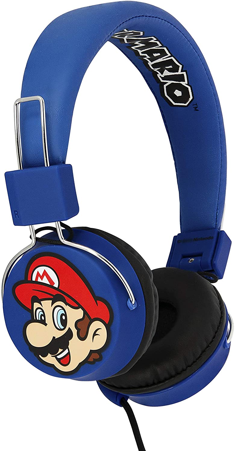 Zusammenklappbare kabelgebundene Kopfhörer von OTL Technologies – Super Mario und Lugi für Kinder ab 8 Jahren