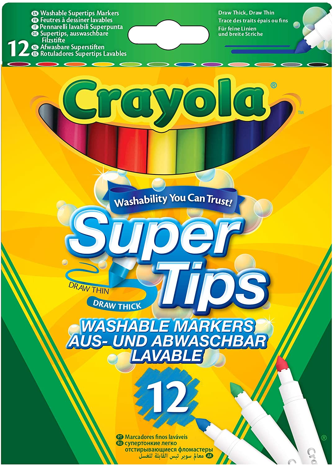 Crayola Supertips waschbar – 12 Stück