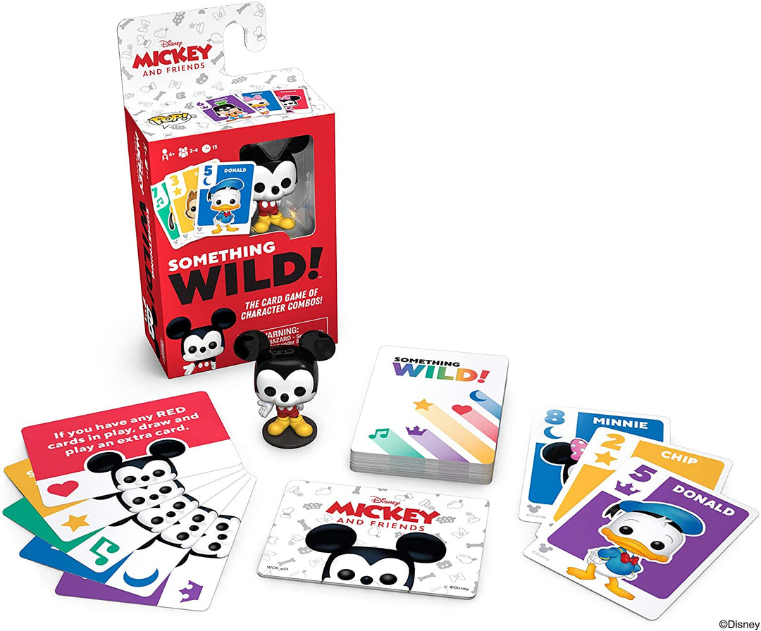 Funko 49355 Brettspiele 49355 Signature Something Wild Card Game-Mickey and Friends, Mehrfarbig