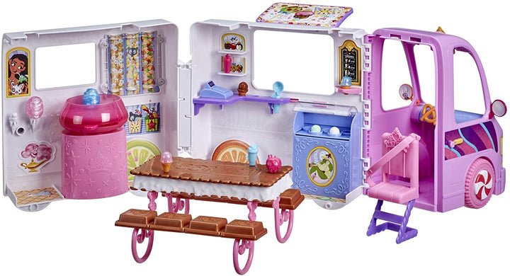 Camion de friandises sucrées Comfy Squad de Disney Princess, ensemble de jeu avec 16 accessoires