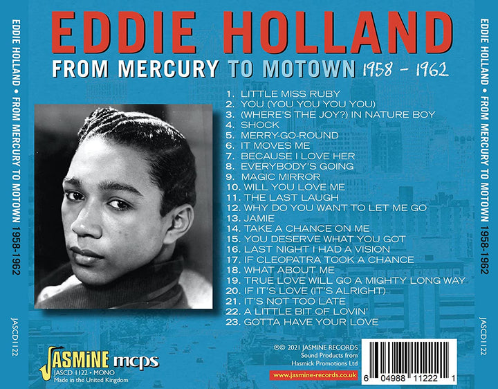 Eddie Holland - From Mercury to Motown 1958-1962 [Audio CD]