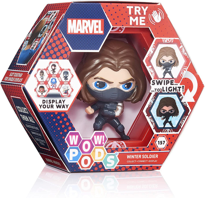 WOW! PODS Avengers Collection - Winter Soldier | Superhero Light-Up Bobble-Head