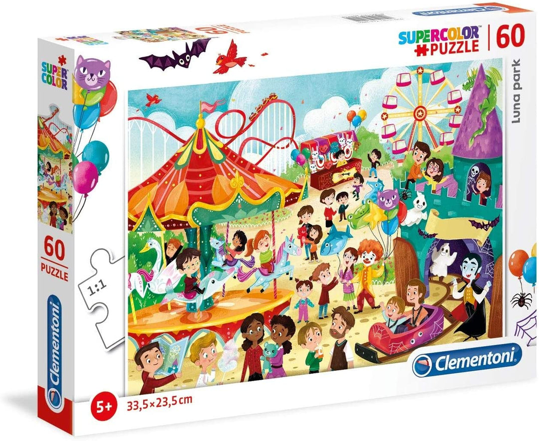 Clementoni – 26991 – Supercolor-Puzzle für Kinder – Luna Park – 60 Teile