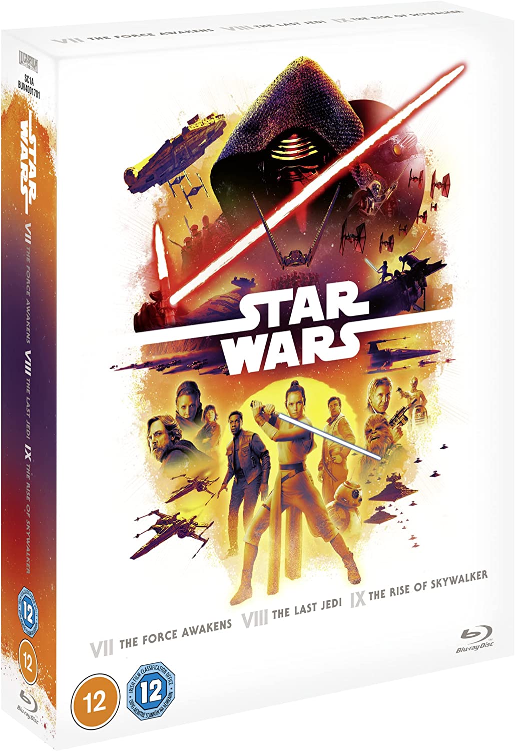 Star Wars Sequel Trilogy Boxset (Episoden 7-9) [2022] [Region Free] [Blu-ray]