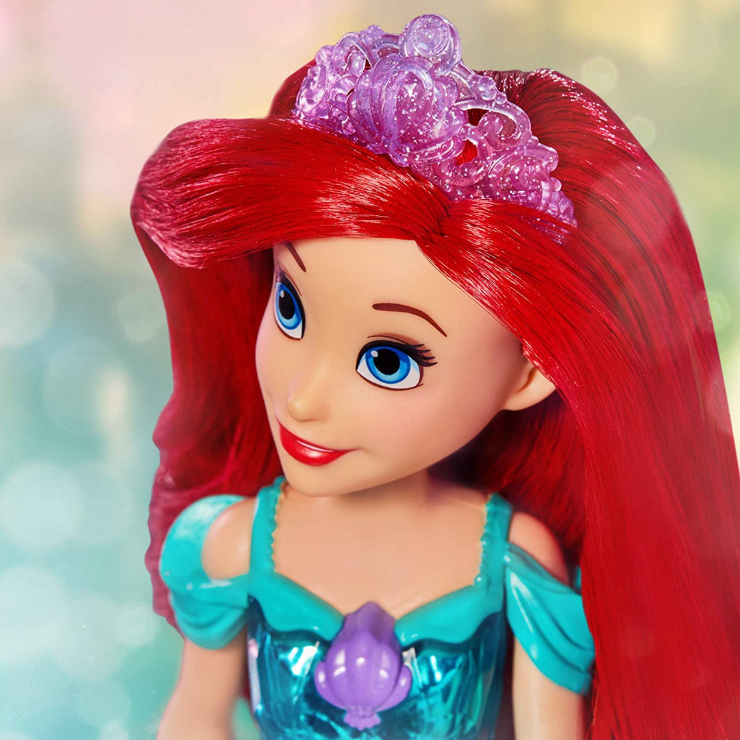 Disney Princess Royal Shimmer Ariel Puppe, Modepuppe mit Rock und Accessoires, Spielzeug für Kinder ab 3 Jahren F0895