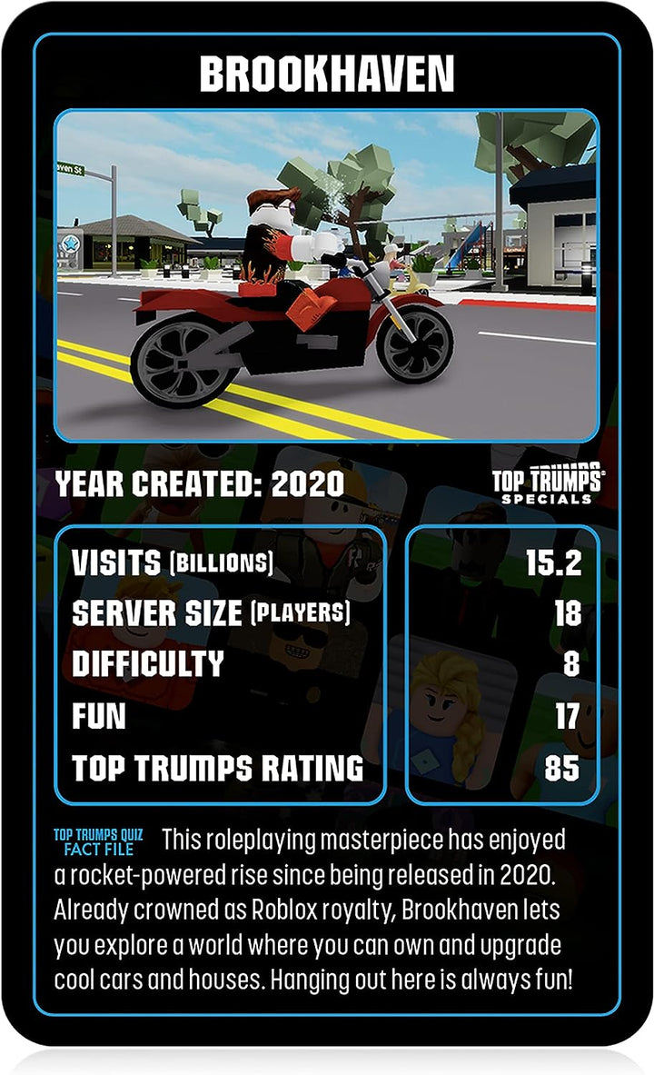 The Independent and Unofficial Guide to Roblox Top Trumps Special Card Games